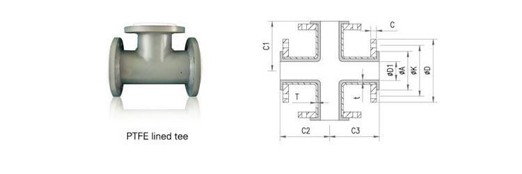 PTFE Lined Tee