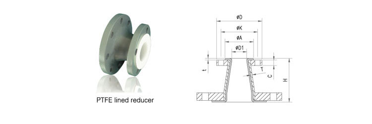 PTFE lined Reducer